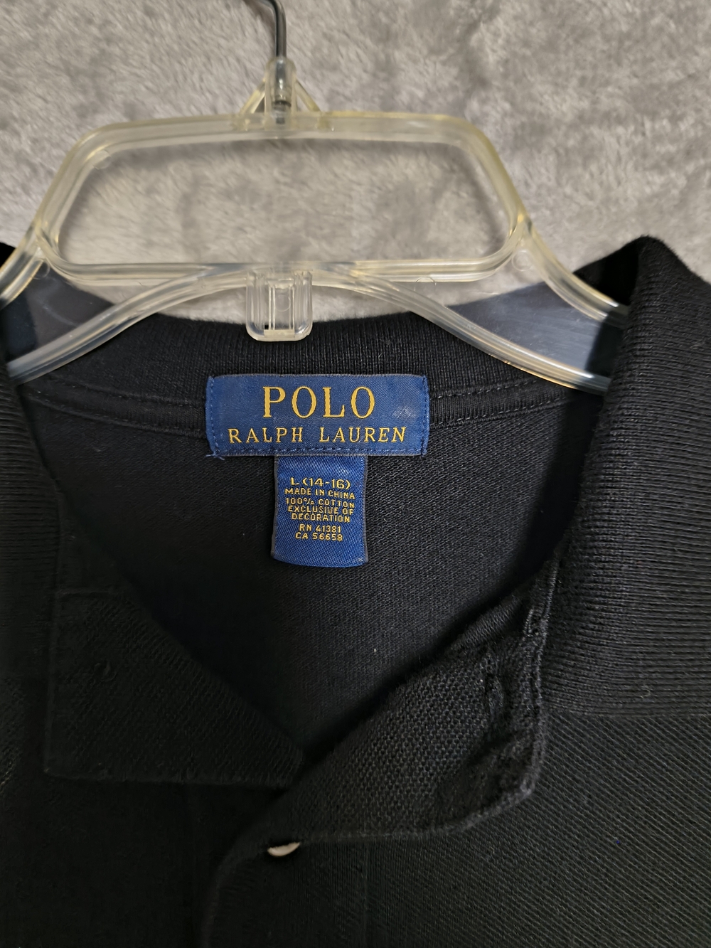 Polo by Ralph Lauren Black Polo with Red Embroidered Pony - Picture 3 of 4